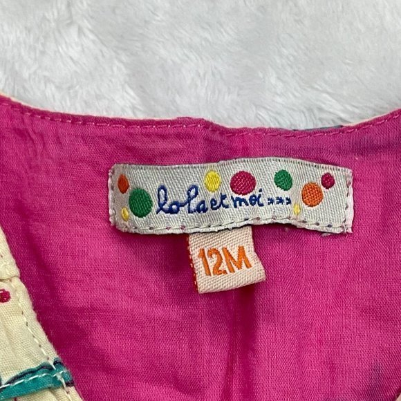 Lola Et Moi Girls 100% Cotton Nautical Pattern Sleeveless Snap Wrap Sundress 12M - Picture 7 of 10